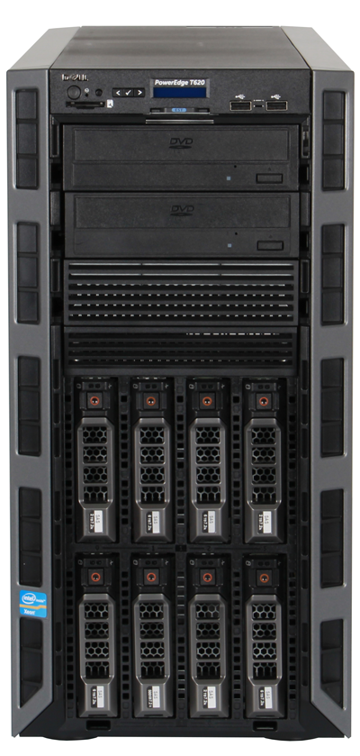 T620 Tower Server 8-bay 3.5-inch chassis front elevation