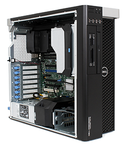 precision T7810 tower workstation front perspective with side panel removed
