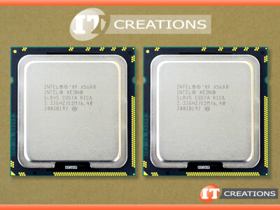 INTEL XEON CPU MATCHING PAIR ASSEMBLY HAS (2) X5680 3.3GHZ SIX-CORE PROCESSORS video
