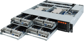 Gigabyte H242-Z11 HCI, Edge & Hybrid/Private Cloud Server, front access H242-Z11-100/A00