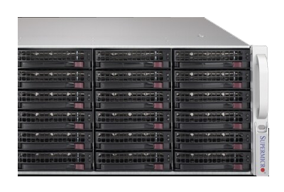 Supermicro SuperStorage 6049P-E1CR24L front of system