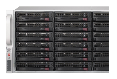 Supermicro SuperStorage 6049P-E1CR36H front of system