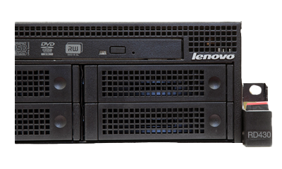 Lenovo ThinkServer RD430 front detail