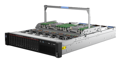 Lenovo SR850 pull-out tray in server