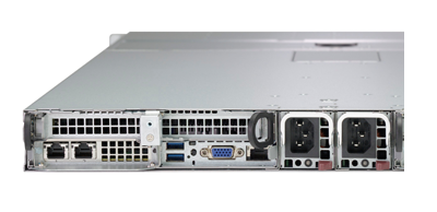 Supermicro TwinPro SuperServer 1029TP-DC0R rear ports detail