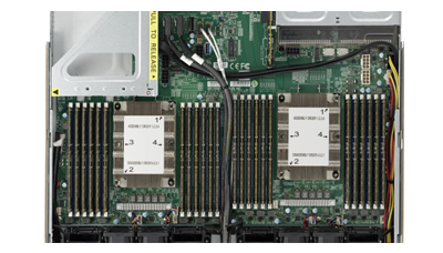 Supermicro SuperServer 1029U-TR4T DIMMs close up Supermicro SuperServer 1029U-TR4T DIMMS