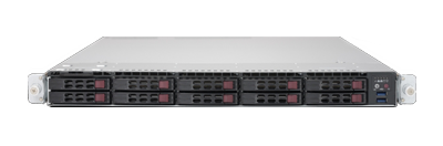 Supermicro SuperServer 1029UX-LL1-S16 front of system SuperServer 1029UX-LL1-S16 front