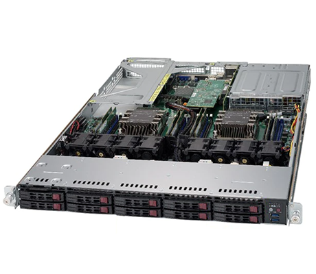 Supermicro 1029UX-LL2-C16 front of server