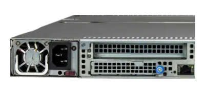 Supermicro Storage SuperServer 121E-NES24R rear of system