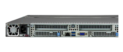 Supermicro 121E-NE316R rear of system