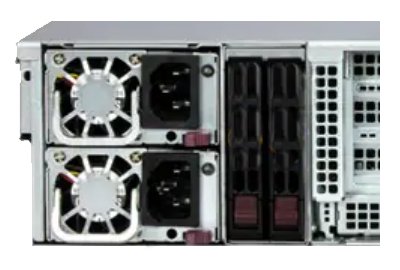 Supermicro 2015S-E1CR24H rear of system