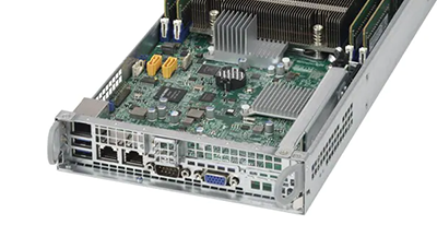 Supermicro Twin SuperServer 2028TR-HTR node rear view