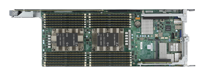 Supermicro BigTwin SuperServer 2029BT-HNR sled top view