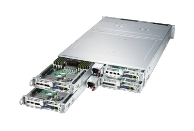 Supermicro BigTwin SuperServer 2029BT-HTR rear view nodes