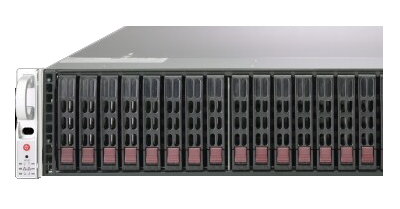 Supermicro SuperStorage 2029P-E1CR24H drive bays closeup Supermicro 2029P-E1CR24H server front