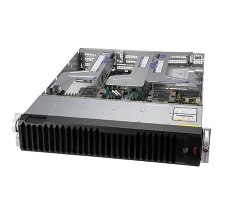 Supermicro SuperServer 2029U-MTNRV side view with bezel