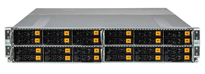 GrandTwin SuperServer 211GT-HNTR drives Supermicro GrandTwin SuperServer 211GT-HNTR front