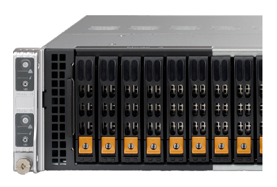 Supermicro BigTwin A+SuperServer 2123BT-HNR front panel detail BigTwin A+ SuperServer 2123BT-HNR front detail