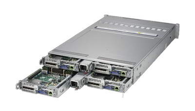Supermicro BigTwin SuperServer 2124BT-HTR rear view nodes