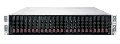 Supermicro Twin SuperServer 220TP-HTTR front detail view