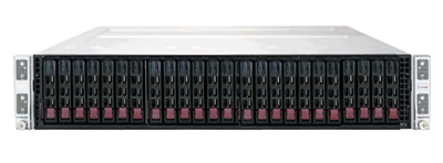 Supermicro SuperServer 220TP-HTTR front view Supermicro Twin SuperServer 220TP-HTTR front detail view