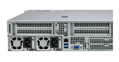 Supermicro 221HE-TNR rear of system