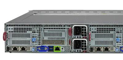 Supermicro 221BT-DNTR detail rear of the system Supermicro SuperServer 221BT-DNTR detail top