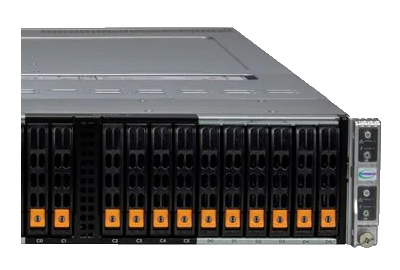 BigTwin SuperServer 221BT-HNR drives Supermicro BigTwin SuperServer 221BT-HNR front