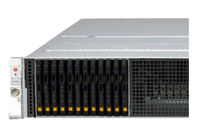 SuperServer 221E-NE324R front Supermicro 221E-NE324R front of system
