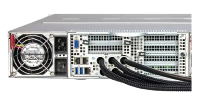 Supermicro 221GE-TNHT-LCC rear of system