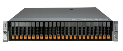 Supermicro Hyper SuperServer 221H-TN24R front of system Supermicro SuperServer 221H-TN24R front detail
