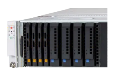 Supermicro Storage SuperServer 222B-NE3X24R front of system Supermicro Storage SuperServer 222B-NE3X24R front