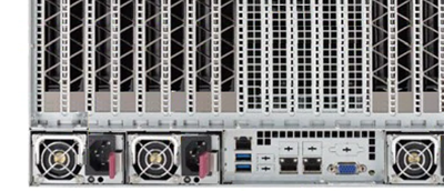 SuperServer 4029GP-TRT rear of the system Supermicro 4029GP-TRT rear