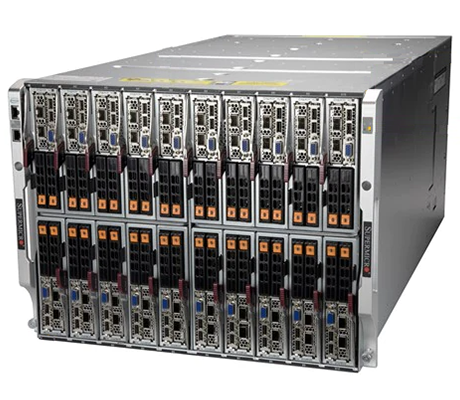 Supermicro 4114S-T2N front of blade enclosure