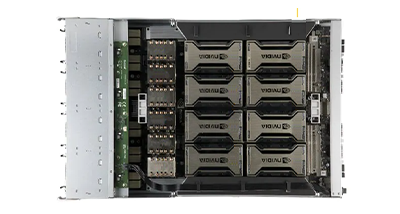 Supermicro GPU SuperServer 420GP-TNAR GPU top view
