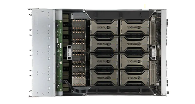 Supermicro SuperServer 420GP-TNAR GPU top view Supermicro GPU SuperServer 420GP-TNAR GPU top view