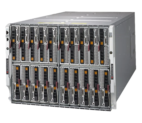 Supermicro 420P-1C2N front of blade enclosure