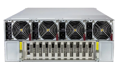 SuperServer 421GE-NBRT-LCC rear Supermicro AI Training SuperServer 421GE-NBRT-LCC rear