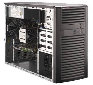Supermicro SuperWorkstation 5039A-i side of system SuperWorkstation 5039A-i side