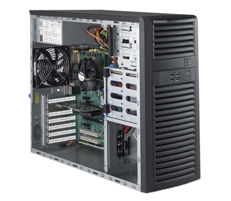 SuperMicro SuperWorkstation 5039A-iL side view