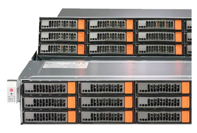 SuperServer 521E-E1CR24L front Supermicro 521E-E1CR24L front of system