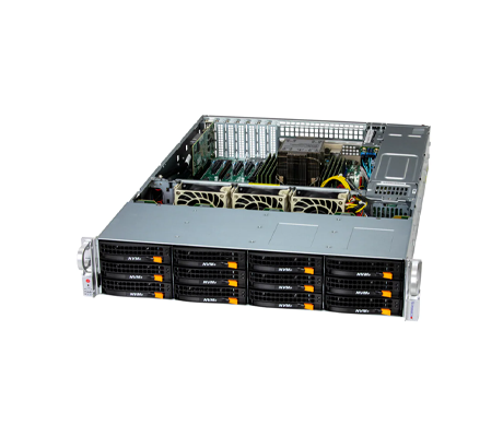 Supermicro UP Storage SuperServer 522B-ACR12H side view