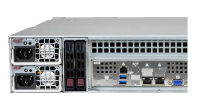 Supermicro UP Storage SuperServer 522B-ACR12L rear view