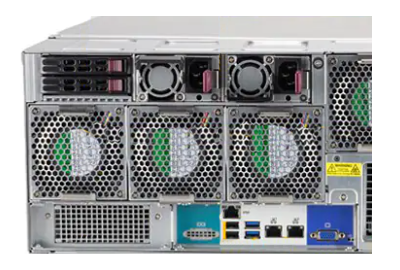 Supermicro 540P-E1CTR45H rear of system