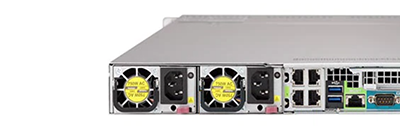 Supermicro SuperServer 6019U-TRTP2 server rear detail Supermicro 6019U-TRTP2 rear detail side