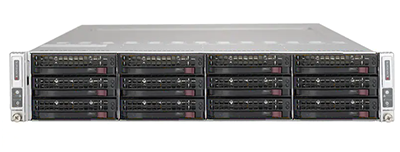 Supermicro Twin SuperServer 6028TR-D72R front view
