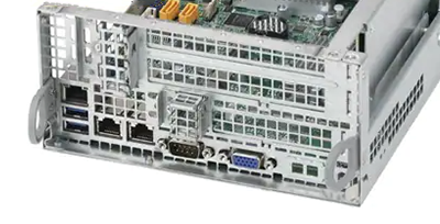 Supermicro Twin SuperServer 6028TR-D72R node rear view