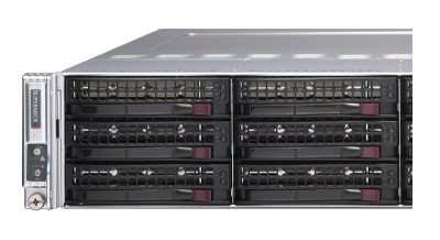 Twin SuperServer 6029TR-DTR front detail