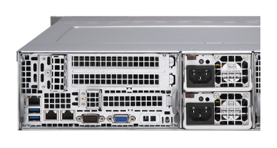 Supermicro Twin SuperServer 6029TR-DTR rear view ports