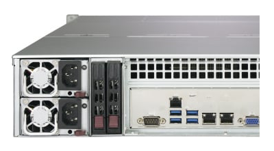 Supermicro 6029P-E1CR16T rear view